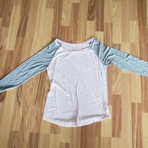 Womens american eagle 3/4 length sleeves pink top